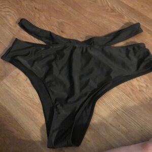 Shein swim plus size sexy black bottoms